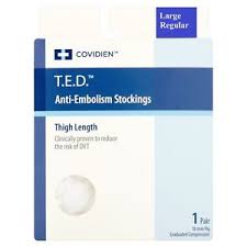 Details About Covidien T E D Large Regular Thigh Length Anti Embolism Stocking 18mm New