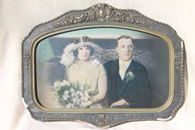 1920s Vintage Wedding Photo Portrait Of