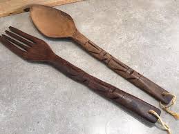 Huge Fork And Spoon Wooden Wall