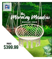 the morning meadow macramé swing chair