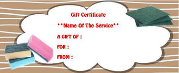 House Cleaning Gift Certificate House Cleaning Gift Certificate