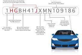a vin vehicle identification number