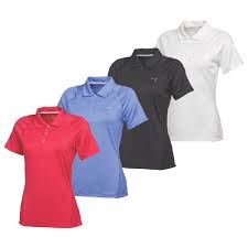 Women's PUMA Titan Tour Polo Golf Shirt White L