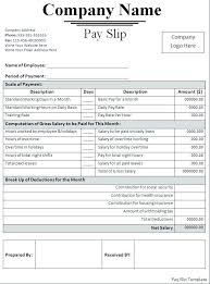 6 Blank Wage Slip Template Excel Uk Free Payslip Word Salary Awe