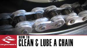 to clean and lube a motorcycle chain