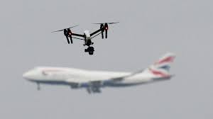 drone within 20m of jumbo jet flying