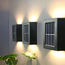 4pc solar led wall lamp outdoor