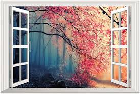 Dnven Fake Window Wall Decals Dark And