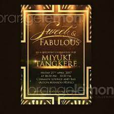 80 terbaik download desain undangan ulang tahun anak format. Undangan Ulang Tahun Dewasa Sweet Fabulous Elegan Modern Gold And Glitter Night Life Shopee Indonesia
