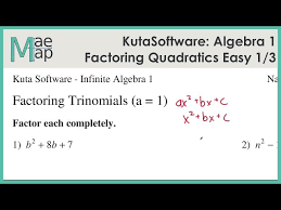 Kuta Algebra 1 Factoring