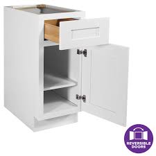 fully embled base cabinet in white