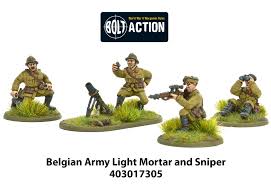 Belgian Army Light Mortar Sniper Team 403017305
