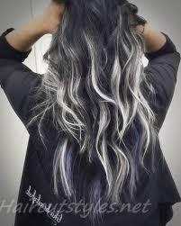Regardless of your favorite hair color ideas, highlights on dark hair add. Silver Highlights On Dark Hair Curly Hair Styles Long Hair Styles Hair Color Balayage