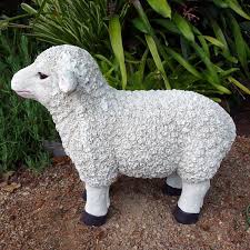 Lamb Sheep Standing Statue Figurine