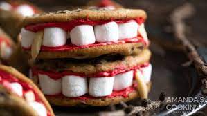 Vampire Sandwich Cookies - Amanda's Cookin' - Halloween