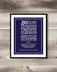 Event planning by ro & co. 20 Year Work Anniversary Print Gift Idea Customizable Thank Etsy Work Anniversary Anniversary Gifts 40 Years 20 Year Anniversary