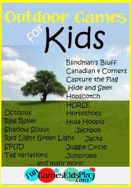 outdoor games for kids outdoor play