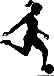 transparent girl soccer player silhouette - Clip Art Library