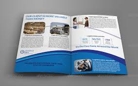 Logistics Brochure Template Modern Logistics A4 Bi Fold Brochure