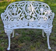 cast iron garden bench in the adamesque