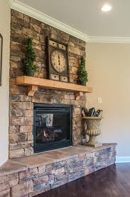 Home Fireplace Corner Stone Fireplace