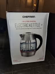 chefman 1 8 liter digital electric gl kettle