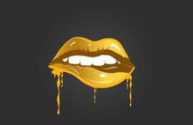 dripping lips vector art icons and