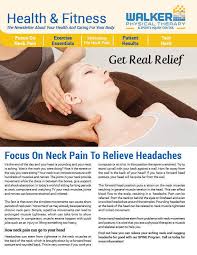 focus on neck pain to relieve headaches