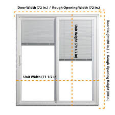 sliding patio door w internal blinds