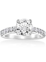 round enement ring 14k white gold