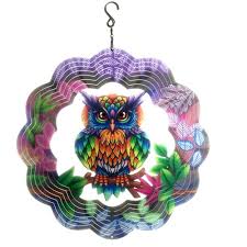 Colorful Metal Owl Garden Decoration