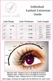 46 Unique Eyelash Extension Size Chart Home Furniture