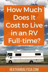 how much does it cost to live in an rv