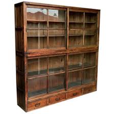 1850 S Japanese Glass Front Tansu