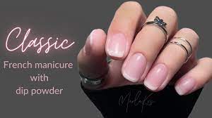clic french manicure on short nails