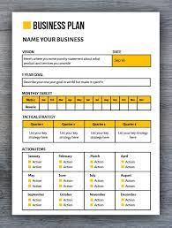 free yearly business plan template in
