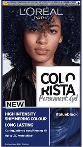 How would it look on black hair or brown hair? Colorista Blue Black Permanent Gel Hair Dye Hair Colour L Oreal Paris