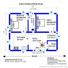 East Facing Vastu House Plan 600 Sqft