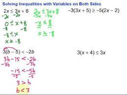 Solving Inequalities With Variables On
