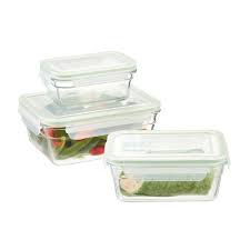 Glasslock Rectangular Food Containers With Lids