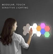 Modular Hexagonal Led Touch Light Wall Magnetic Plates All For Xmas