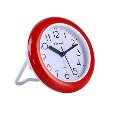 Wall Clock Red Cute Small Simple Silent