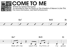 Come To Me Instrumental Track Lead Sheet