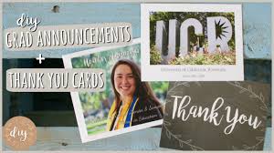 Diy Graduation Announcements Thank You Cards Youtube
