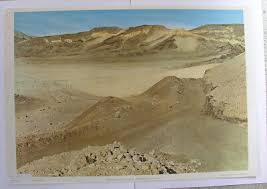 Wall Picture Desert Sahara At Edfu Egypt 92x64c 1965 Vintage Chart Ebay