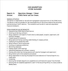 Store Manager Job Description Template 7 Free Word Pdf