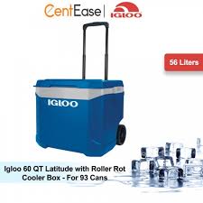 Five days, to be specific, is how long ice will last, even at temperatures up to 90 degrees fahrenheit. Igloo 60 Qt Latitude With Roller Rot Cooler Box For 93 Cans Blue Gray Shopee Malaysia