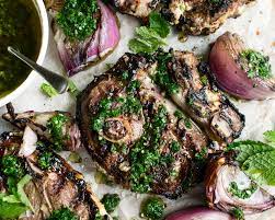 grilled lamb chops with mint