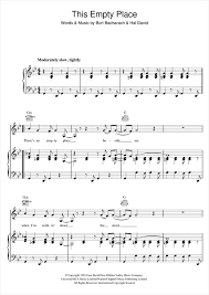 This Empty Place Piano Sheet Music By Dionne Warwick Piano Voice