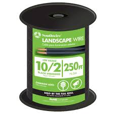 Southwire 500 Ft 12 2 Black Stranded Cu Low Voltage Landscape Lighting Wire 55213445 The Home Depot
